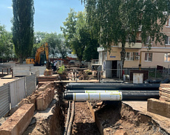 По ул. Софьи Перовской завершили монтаж труб ГВС