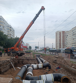 Ведется капитальный ремонт магистрали по ул. Кувыкина
